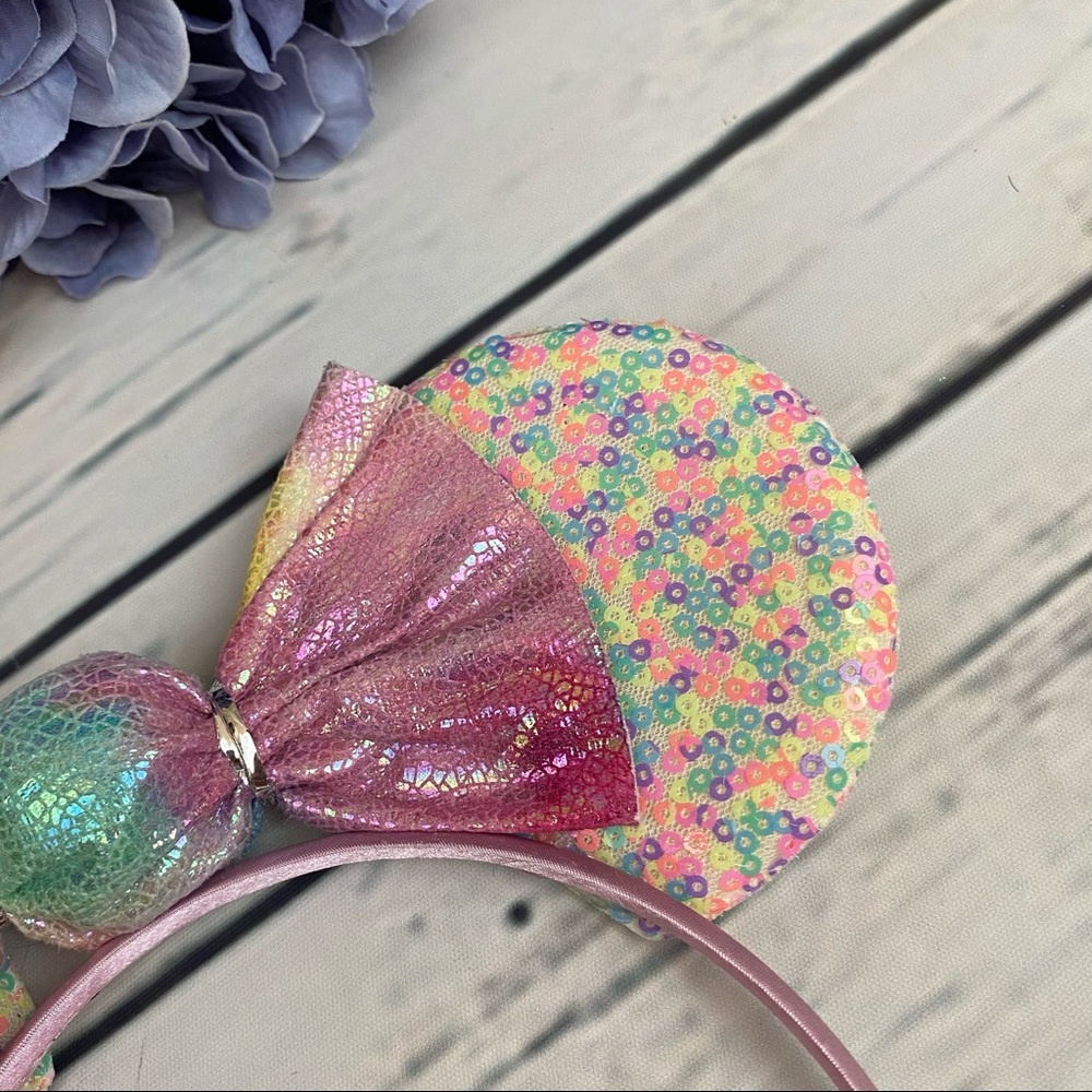 Minnie Mouse Confetti Sequin Headband & Candy Bow - Picture 6 of 13